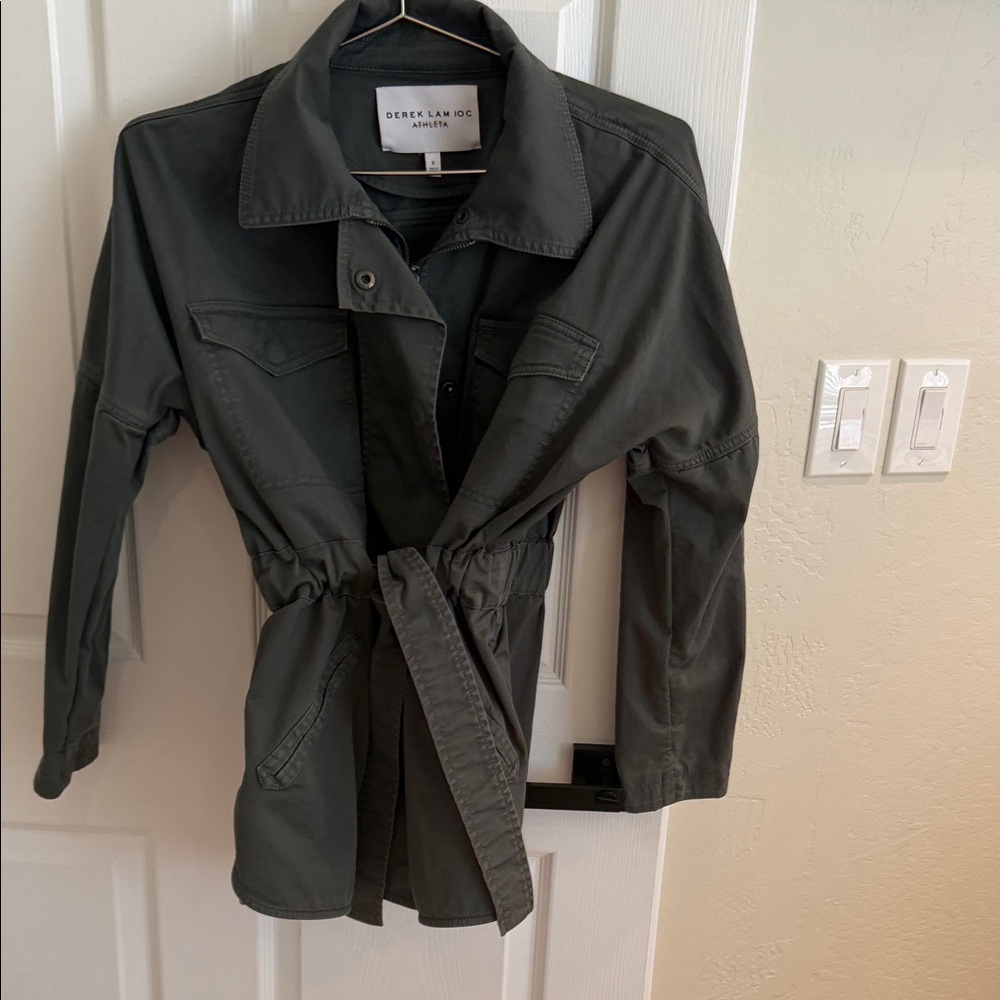 Derek Lam 1O C Olive Utility Jacket Athleta Size S great condition size small